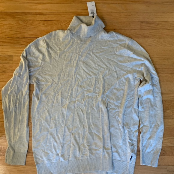 Mens light grey turtleneck - Picture 2 of 2